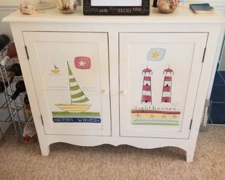 Beachy painted cupboard