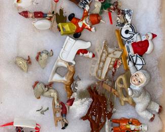 Assorted Japan and German holiday  decor