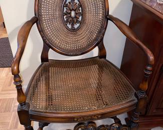 Rare Adams style caned chair