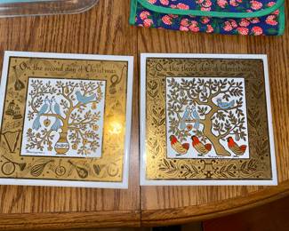 Berggren holiday ceramic trivets 