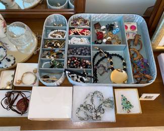 Assorted costume jewelry 
