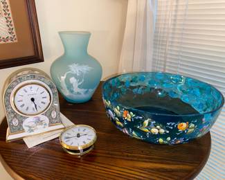 Mary Gregory and more fantastic glassware-Wedgewood clocks 