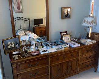 Thomas I’ll low boy with mirror - excellent storage 