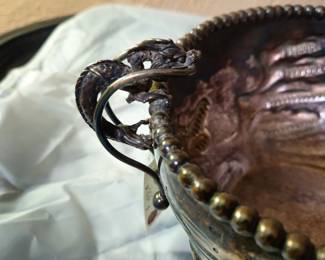 Quadruple plate Silver Dragon Fruit Bowl