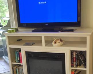 Heater book shelf curio TV stand