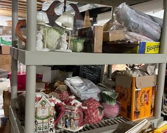 . . . storage shelves and teapots