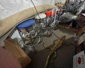 . . . retro-style bar stools