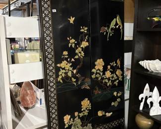 . . . Asian-themed room divider/dressing screen