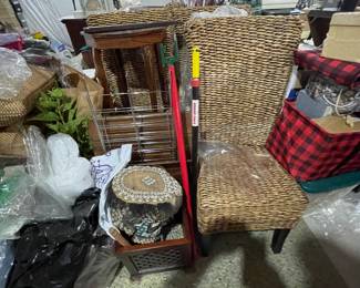 . . . wicker or rush chairs