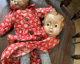 1930’s composition googly eyed doll and head
