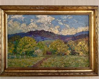 Mayna Treanor Avent painting 17-1/2”x 11” inside frame 