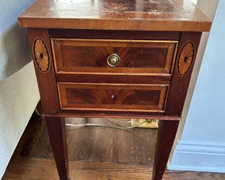 Hekman side table. Some damage to finish