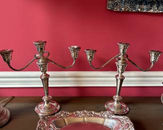 silver plated candelabra