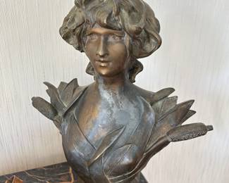 Fairo bronze (?) bust  - 15"H