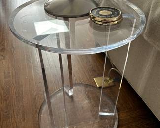 lucite side table