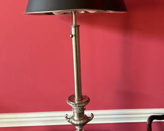 Pair of lamps with trefoil shades
