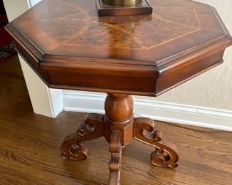Octagonal pedestal table