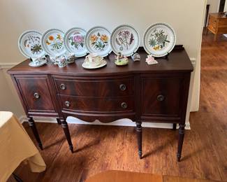 Buffet and Portmeirion botanic garden dishes