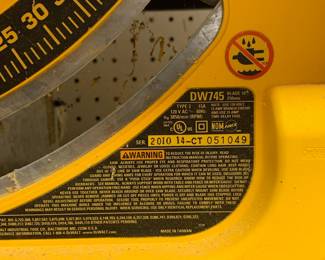 Dewalt portable table saw model #DW745
