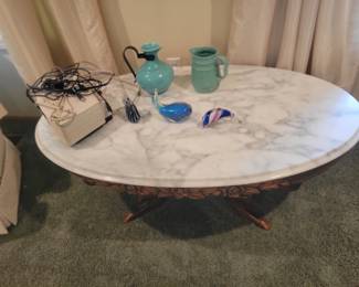 Marble top coffee table