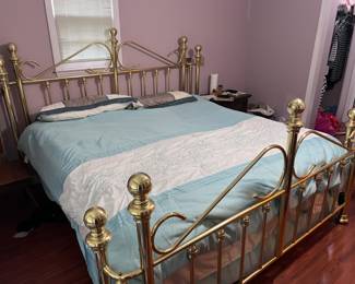 Brass king bed -$200 