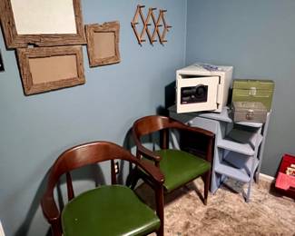 MCM office chairs $75 each   Small blue table has SOLD