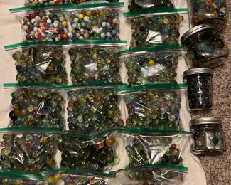 Large lot of vintage marbles