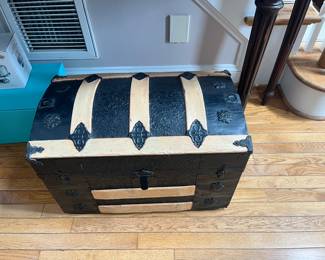 Very nicely restored antique trunk