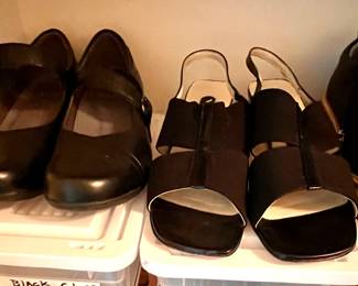 Ladies' size 9-1/2 shoes, boots and slippers