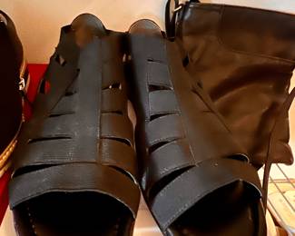 Ladies' size 9-1/2 shoes, boots and slippers