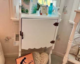 Copper lined cigar box table w/clock 