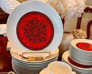 5pc setting for 12 - Espana-Flamenco -- Block Bidasoa dishes - made in Spain