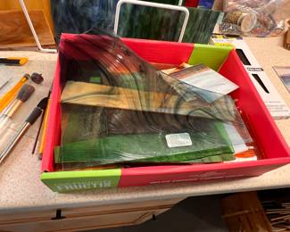 LOTS of wonderful stain glass pieces 
