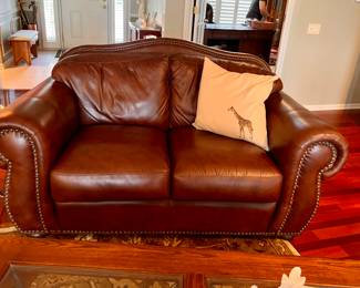 Leather loveseat 