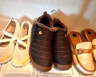 Ladies' size 9-1/2 shoes, boots and slippers