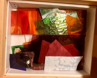 LOTS of wonderful stain glass pieces 