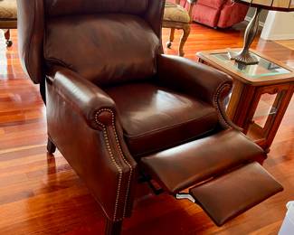 Like New - Walter E. Smithe leather recliner 