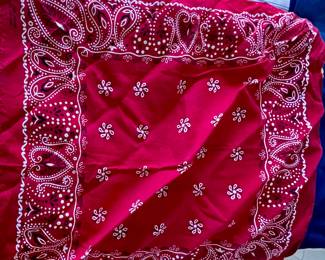 Vtg. Red bandana - Union Made USA