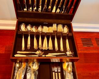 Like New - Gold tone flatware - service for 12 