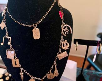 Victorian charm necklace