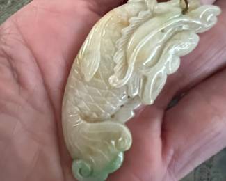 Beautiful Koi jade pendant