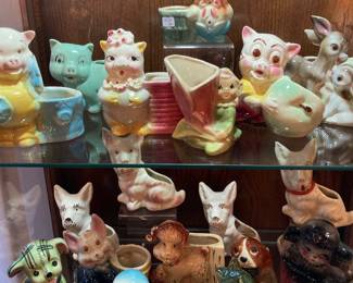 Collection of whimsical planters