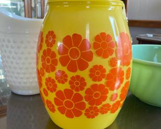 Bartlett Collins glass cookie jar