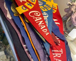 Old felt pennant flag banner’s 