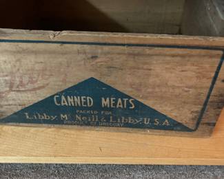 Wooden canned meats box