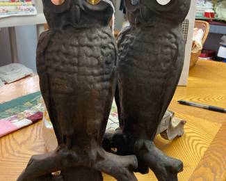 Old owl andirons 