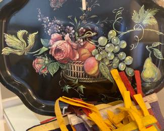 Tole painted tray 