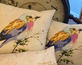Nice pillows with bird designs