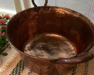 Large copper pot