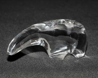 Baccarat crystal polar bear